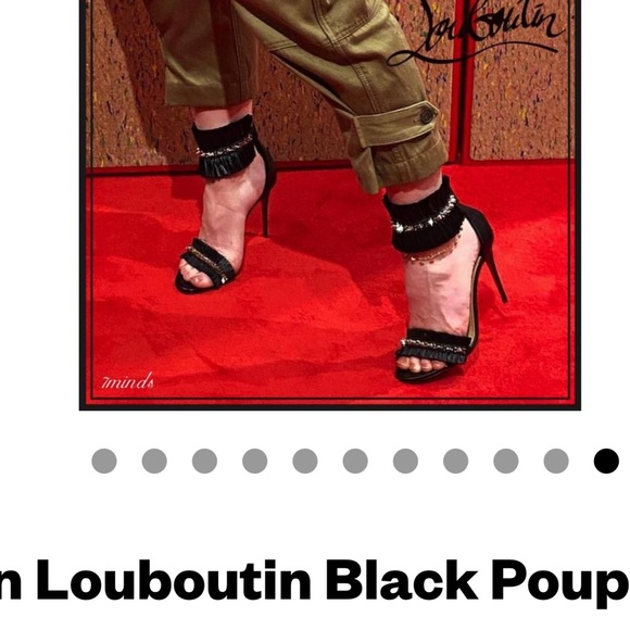 Christian Louboutin Black Poupedou Snake-print Raffia Stiletto Sandals - Picture 5 of 5